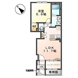 Maison Chou Chou 1LDKの間取図画像