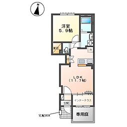 Oriental Court 1LDKの間取図画像