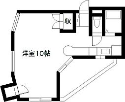 エレガンス12 ワンルームの間取図画像