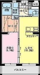 ALBA Terrace 1LDKの間取図画像
