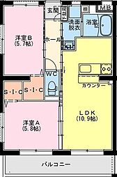 ALBA Terrace 2LDKの間取図画像