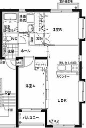 ユーミー恒久南 2LDKの間取図画像