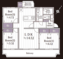 間取図画像 3LDK