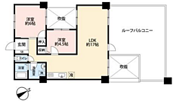 ラブリハイツ浦賀 2LDKの間取図画像