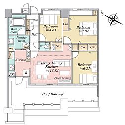 ライオンズマンション藤沢東 3LDKの間取図画像