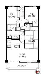 上大岡ガーデニア弐番館 3LDKの間取図画像