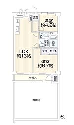 ウインザーハイム鷺沼 2LDKの間取図画像