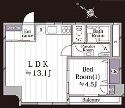 コンバイン新杉田 1LDKの間取図画像