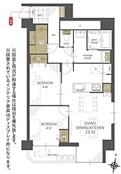 ライオンズマンション高砂 2LDKの間取図画像