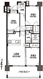 レーベンハイム鎌倉マナーハウス 3LDKの間取図画像