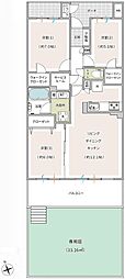 アリスガーデン横浜1番館 3LDKの間取図画像