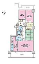 リジェンヌ京町2号棟 3LDKの間取図画像