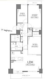 コスモ戸塚リベラヒルズA棟 3LDKの間取図画像