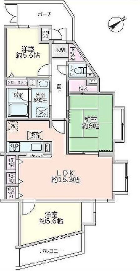 3LDK 間取り