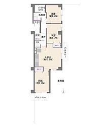 東戸塚コート 3LDKの間取図画像