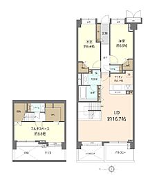 ビクトリアヒルズ横濱サウスデュオ棟 3LDKの間取図画像