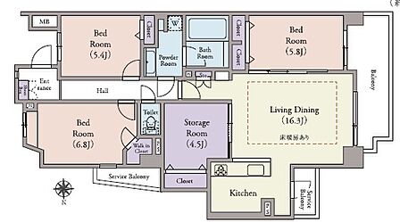 ◎リビングには冬でも暖か床暖房完備♪◎2026年5月充実の仕様・設備にリノベーション実施済◎内覧予約受付中です。お気軽にお問合せ下さい