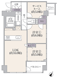 リコットハウス藤沢 2SLDKの間取図画像