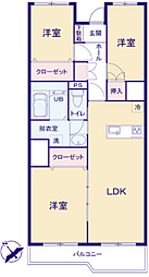 グリーンヒルズ横浜A棟 3LDKの間取図画像