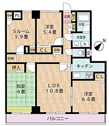 セントレー横浜関内 3SLDKの間取図画像