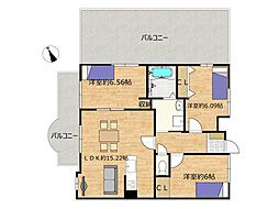 JGMウイングヒル滑石 3LDKの間取図画像