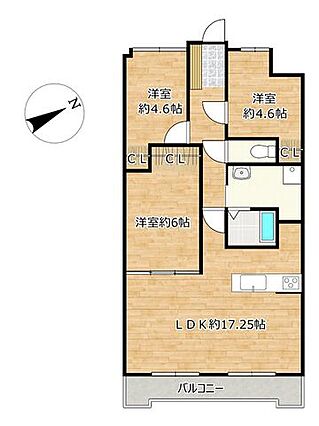【間取図】3L...