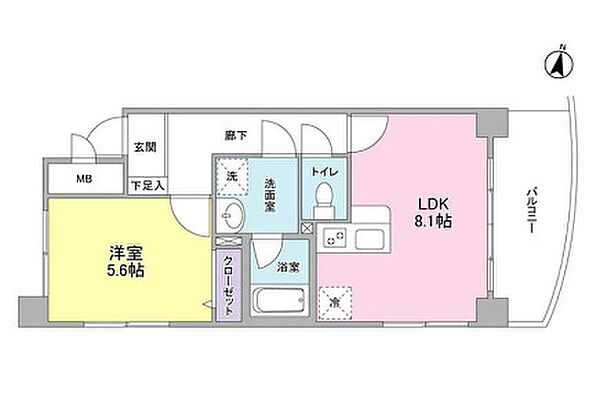 ボヌール都立大学壱番館 ｜東京都目黒区中根2丁目(賃貸マンション1LDK・2階・39.19㎡)の写真 その2