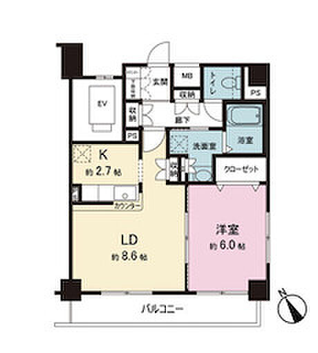 ル・リオン上野ステーションコート 303｜東京都台東区上野7丁目(賃貸マンション1LDK・3階・43.99㎡)の写真 その2