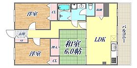 ゴールドウッズ箕谷第1ビル  ｜ 兵庫県神戸市北区山田町下谷上字梅木谷（賃貸マンション3LDK・2階・65.00㎡） その2