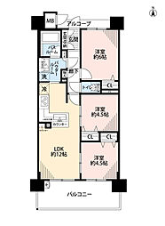 プレサンスロジェ本陣駅前 3LDKの間取図画像