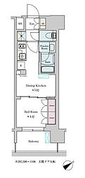 Brilliaist大井町 1DKの間取図画像