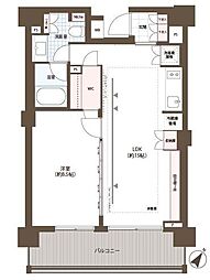 イクサージュ目黒 1LDKの間取図画像