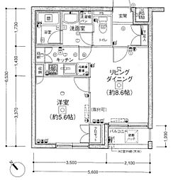 PalaisHomes大岡山 1LDKの間取図画像