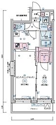 リヴシティ恵比寿 1LDKの間取図画像