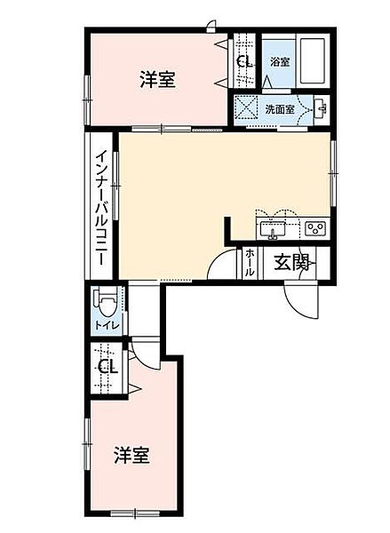 東京都世田谷区奥沢1丁目(賃貸アパート2LDK・2階・56.88㎡)の写真 その2