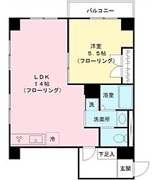 京王目黒マンション 1LDKの間取図画像