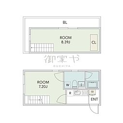 AZSmart世田谷 1LDKの間取図画像