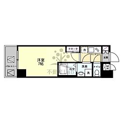 ガーディアンズパレス難波 1Kの間取図画像