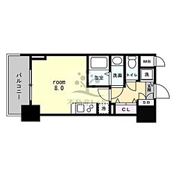 ESRISE難波EAST 1Kの間取図画像