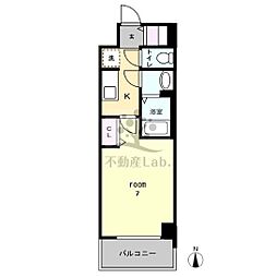 ファステート難波グランプリ 1Kの間取図画像