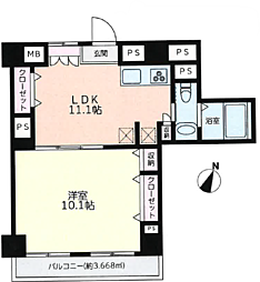 間取図画像 1LDK