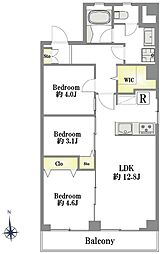 東海経堂マンション 3LDKの間取図画像