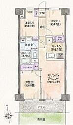 エンゼルハイム大森第7 3LDKの間取図画像