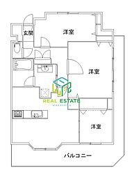 アリストタワー和歌山シティ 3LDKの間取図画像