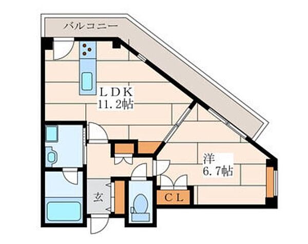 神奈川県横浜市金沢区片吹(賃貸マンション1LDK・2階・41.00㎡)の写真 その2