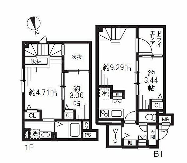 東京都品川区大井3丁目(賃貸マンション3DK・1階・50.43㎡)の写真 その2