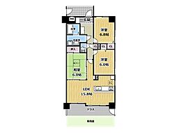 グランプレステージ明石西2 3LDKの間取図画像