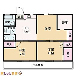 間取図画像 3DK
