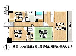 ライオンズマンション尼崎ガーデンシティ 3LDKの間取図画像