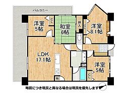 西宮マリナパークシティ海のまち4番館 4LDKの間取図画像